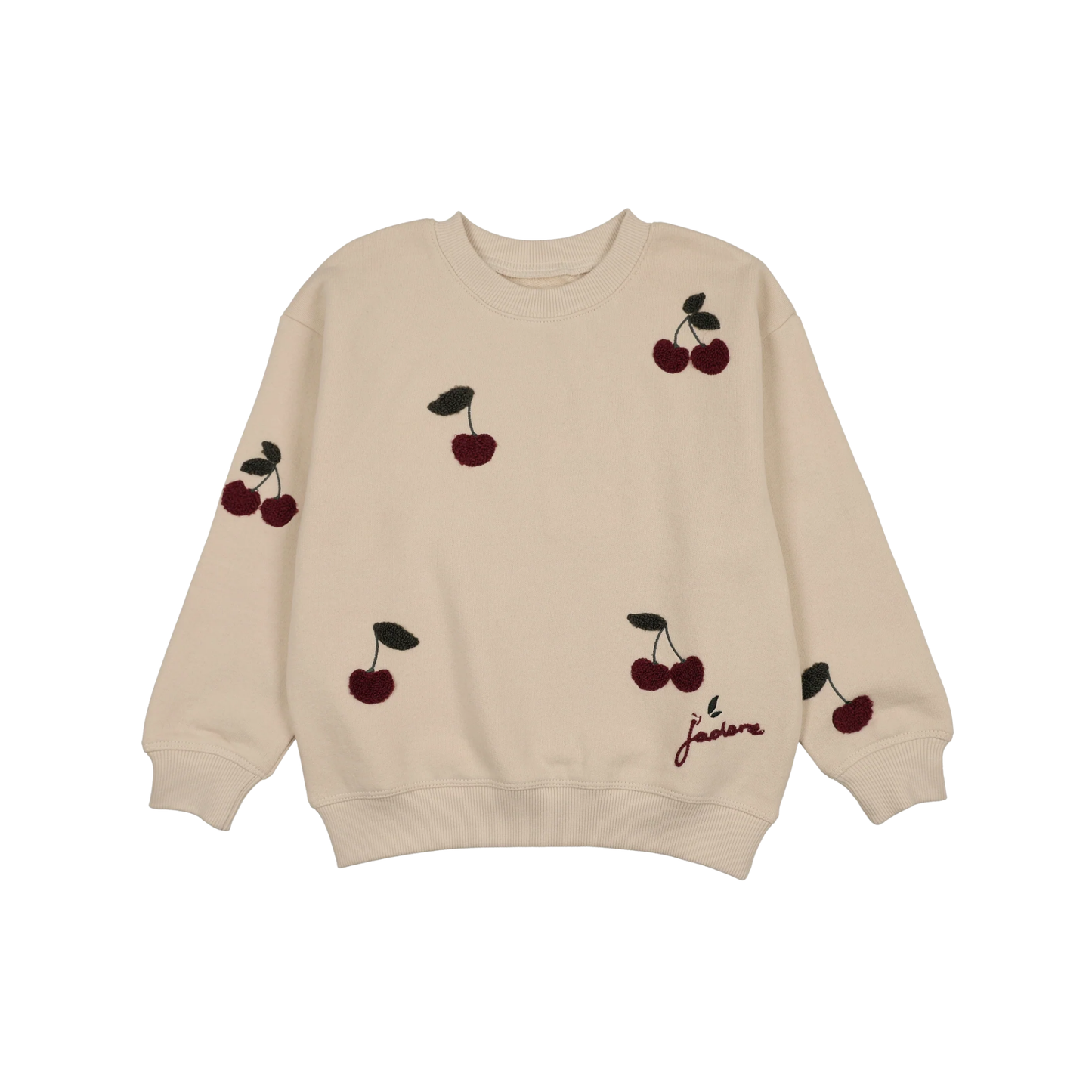 Analogie Ecru Cherry Patch Sweatshirt