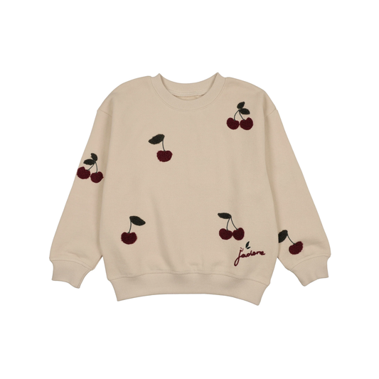 Analogie Ecru Cherry Patch Sweatshirt