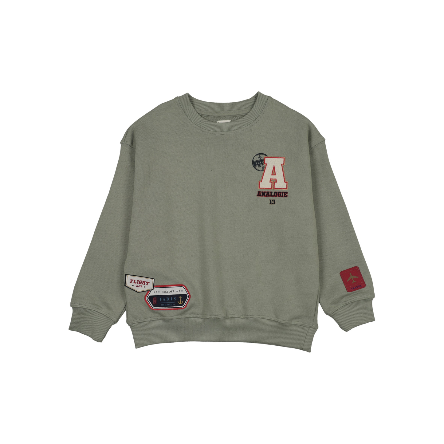 Analogie Dried Green Patch Boy Sweatshirt