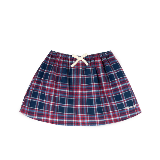 Mipounet Red Lorena Tartan Plaid Skirt