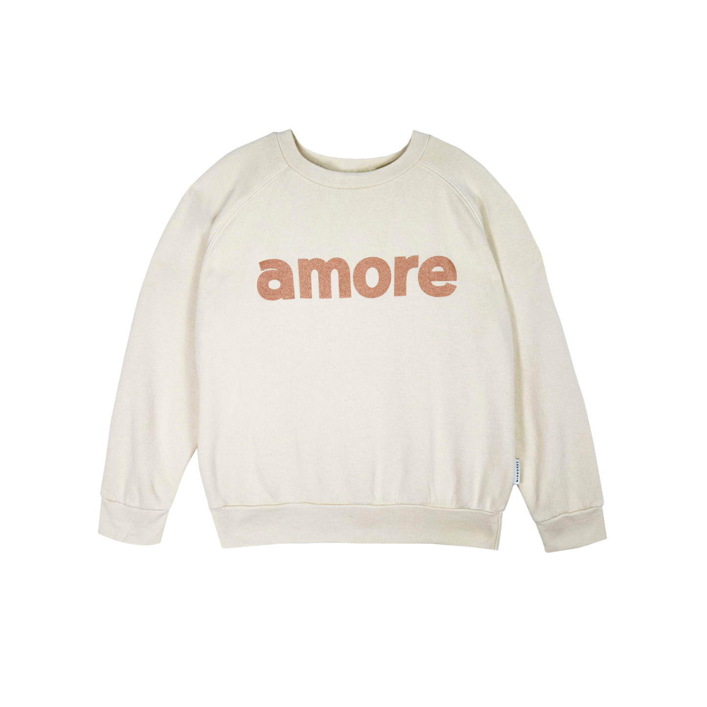 Mipounet Ecru Amore Fleece Long Sleeve Sweatshirt