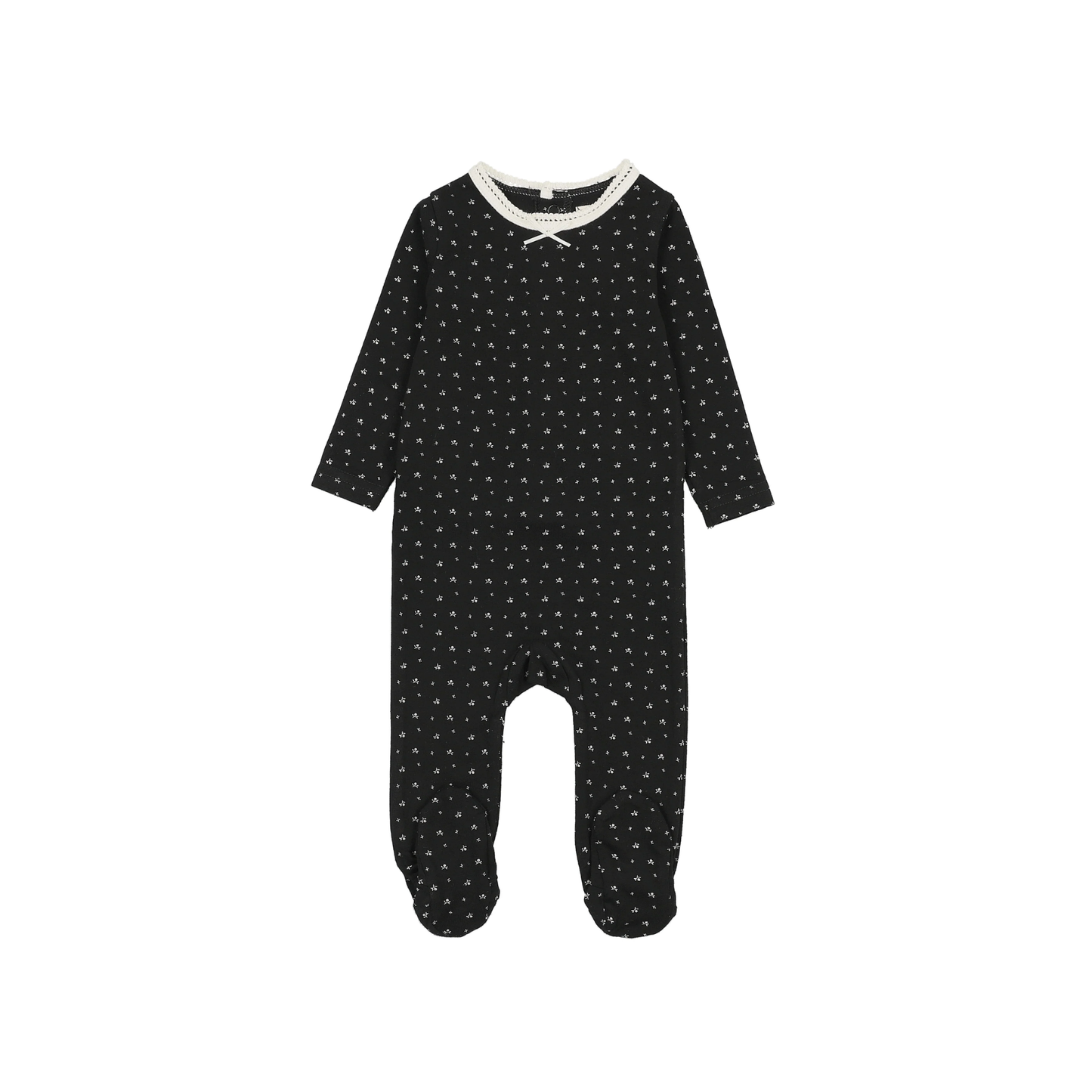 Lil Legs Black Print Tiny Twig Footie