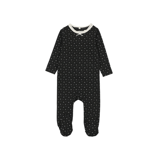 Lil Legs Black Print Tiny Twig Footie