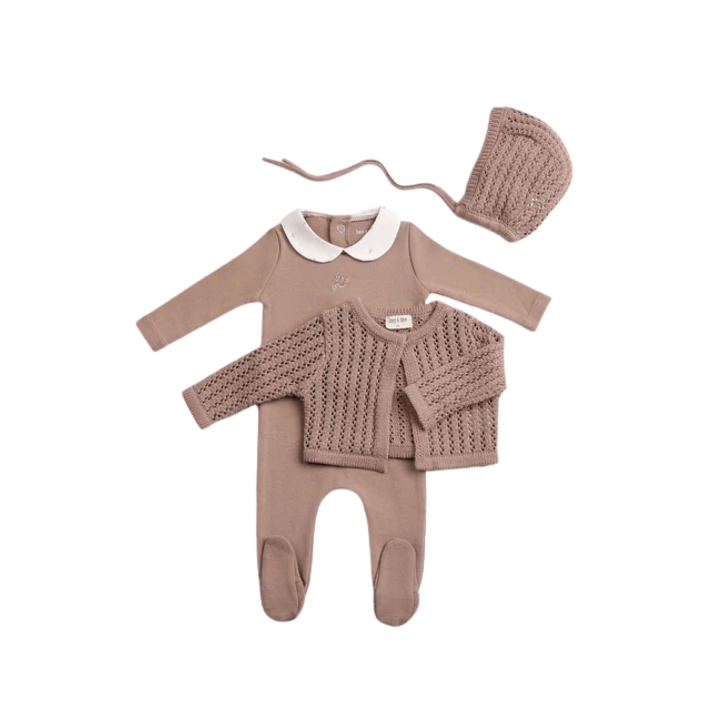 Bee And Dee Cocoa Delicata Ensemble Footie
