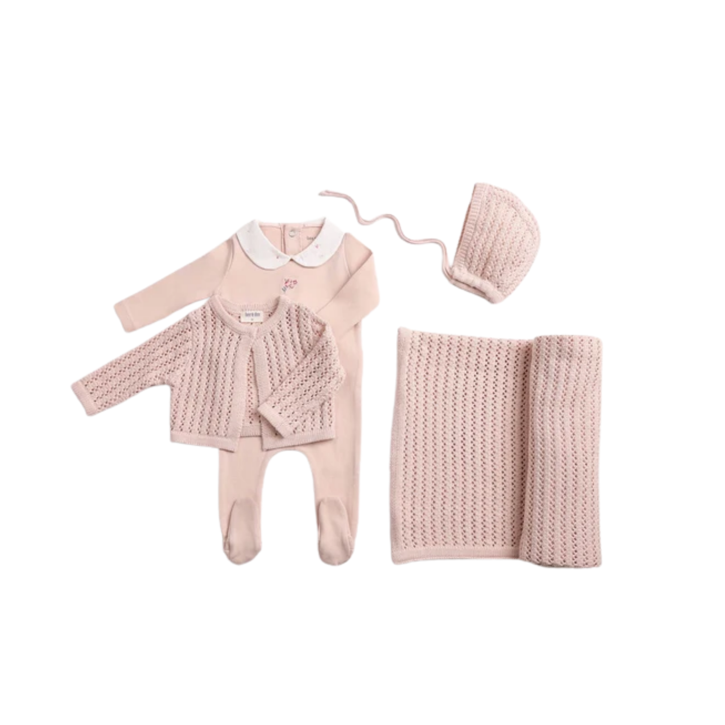 Bee And Dee Mauve Delicata Ensemble Footie