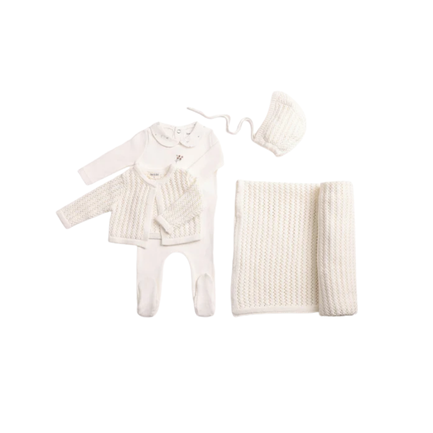 Bee And Dee Linen Delicata Ensemble Footie