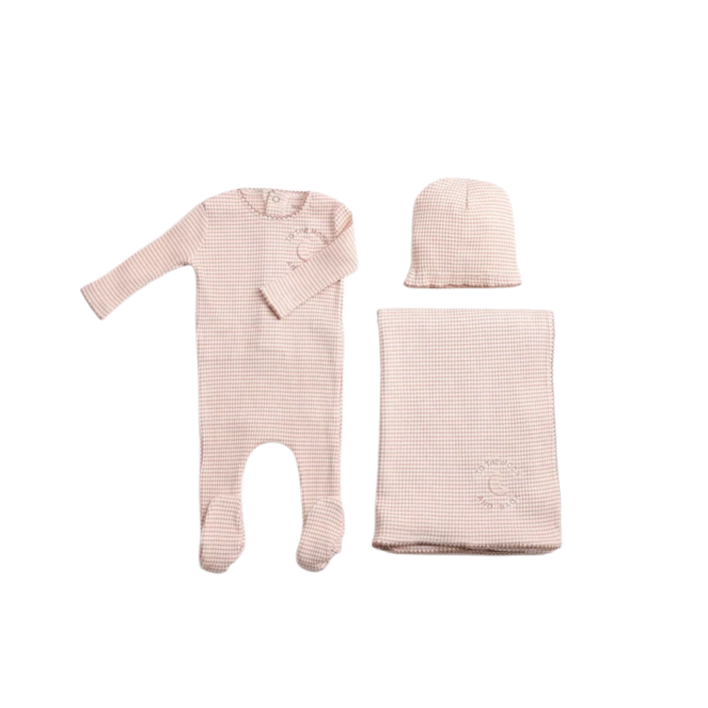 Bee And Dee Ballerina Pink To The Moon Footie With Beanie
