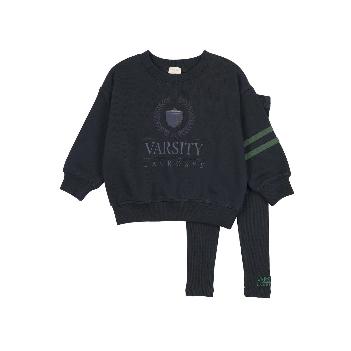Analogie Navy Fan Club Boys Sweatshirt Set Logo