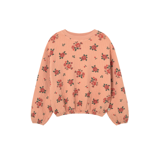 Cozmo Petal Quilted Floral Long Sleeve Dress