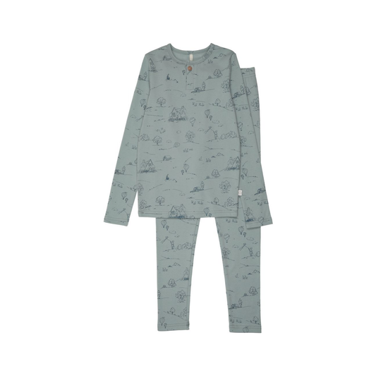 Pouf Blue Toile Long Sleeve Pajama