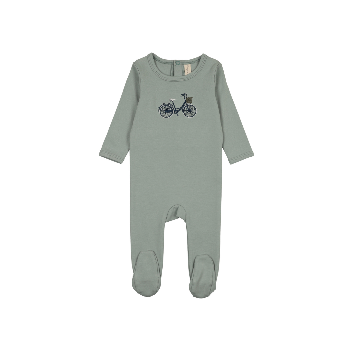 Bonjoy Teal Bike Embroidered Bike Footie
