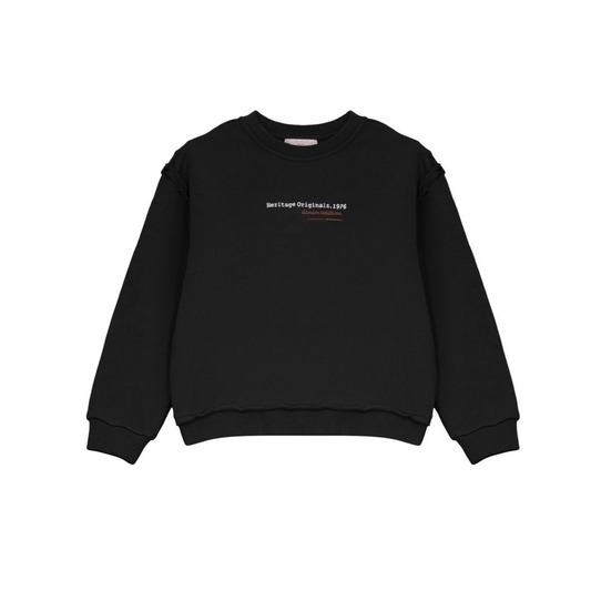Calla Lili Black Heritage Sweatshirt