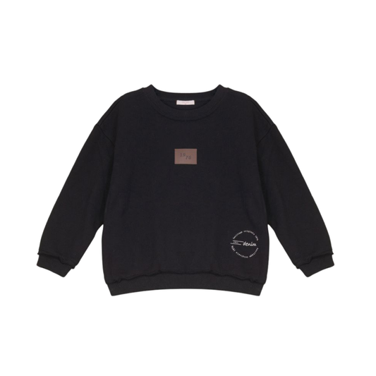 Calla Lili Black Stamp Sweatshirt