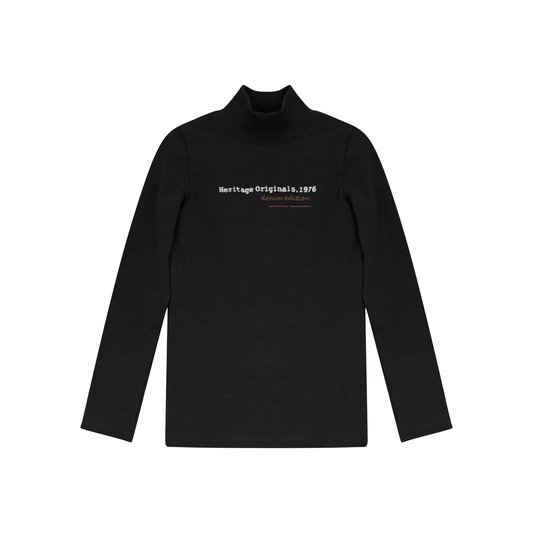 Calla Lili Black Heritage Mockneck
