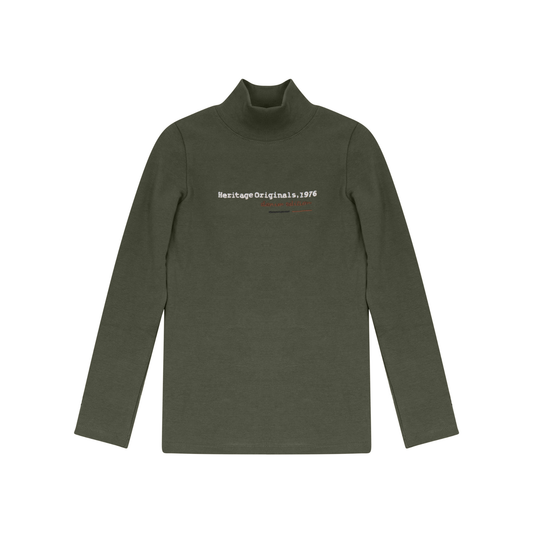 Calla Lili Green Heritage Mockneck