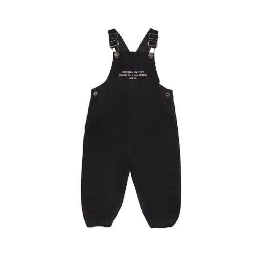 Calla Lili Black Corduroy Corduroy Overall