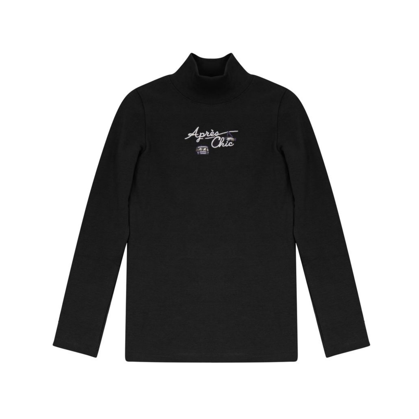 Calla Lili Black/Purple Apres Chic Mockneck