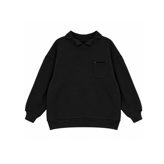 Calla Lili Black Sweatshirt
