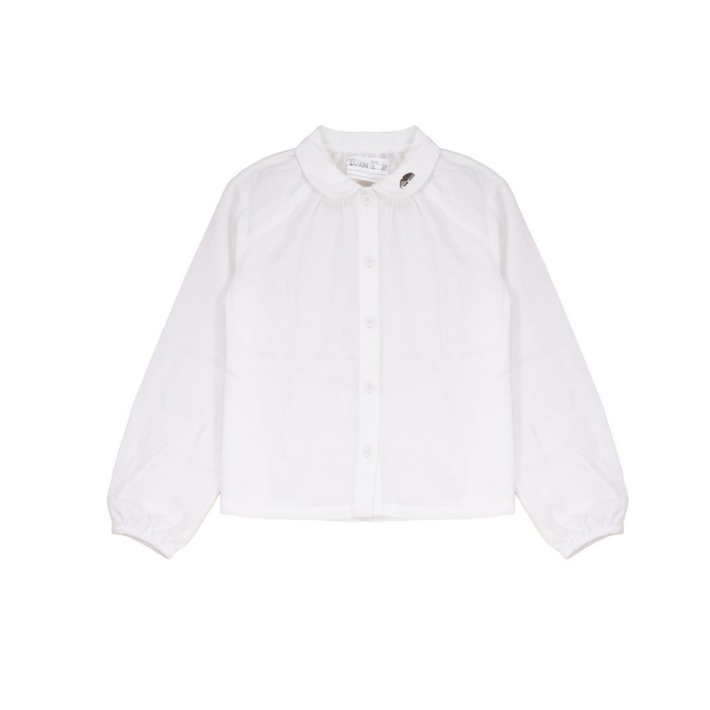 Calla Lili Cream/Brown Shirt With Embroidery