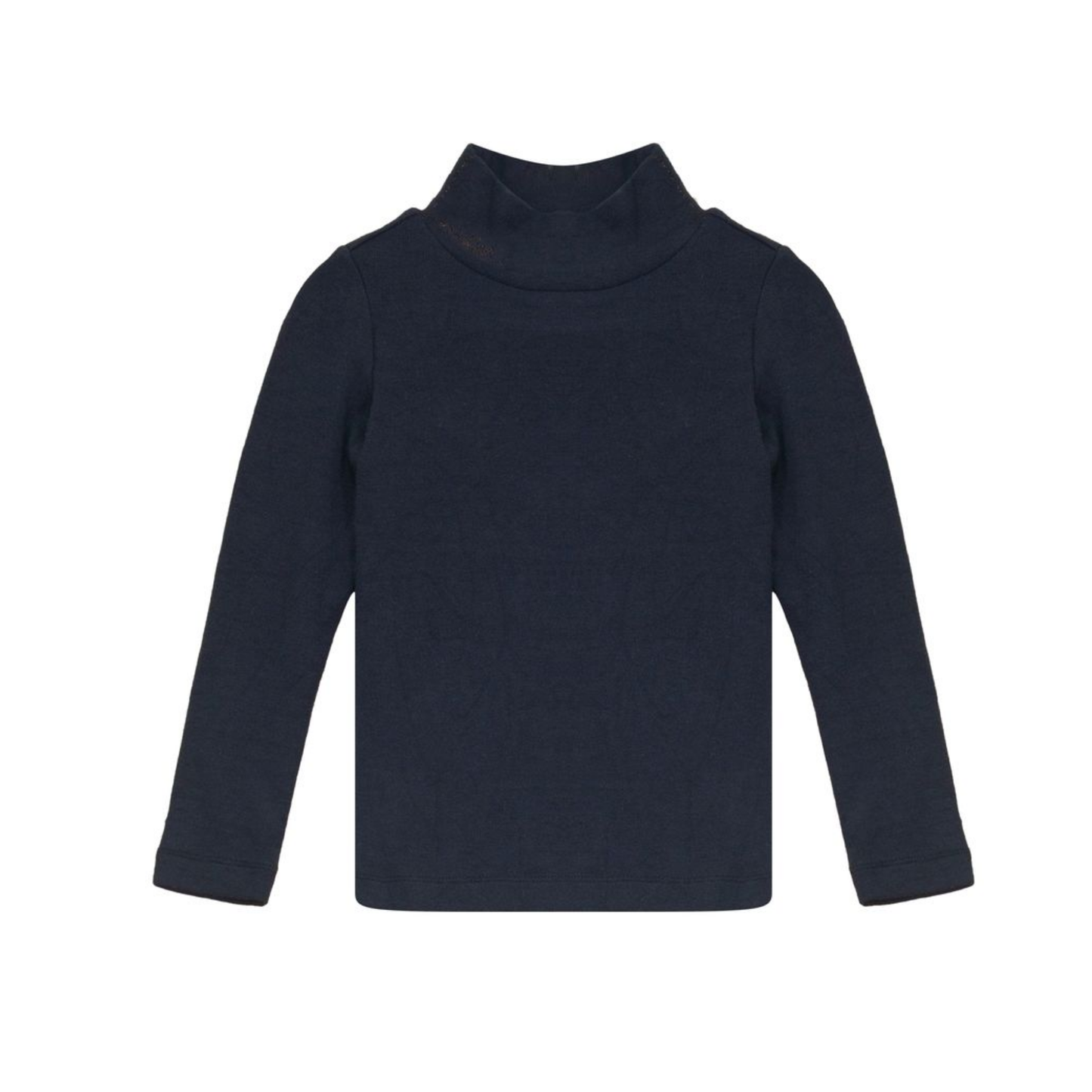 Calla Lili Navy Blue Mock Neck Knit Tshirt