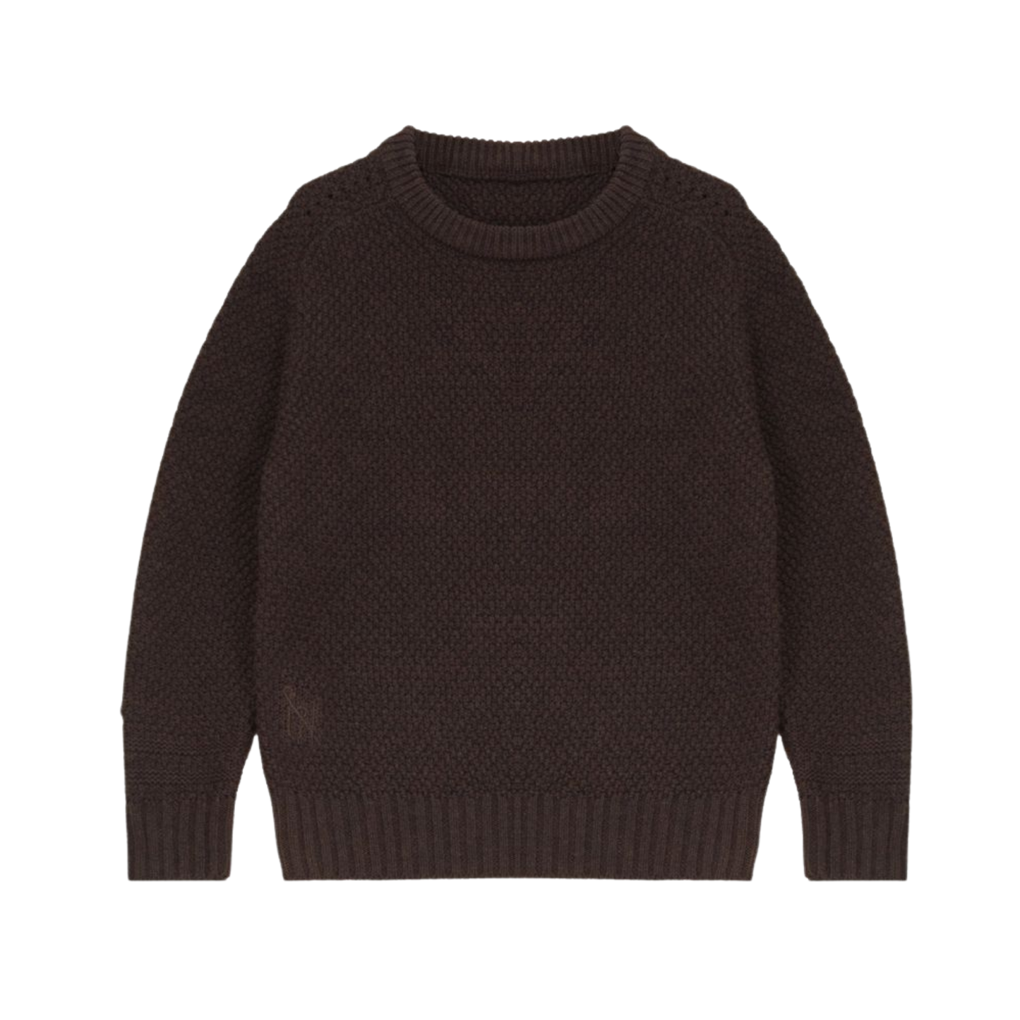 Calla Lili Brown Knit Round Neck Sweater