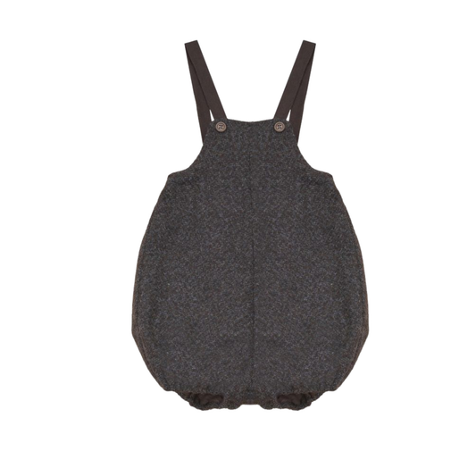 Calla Lili Grey/Brown Tweed Romper