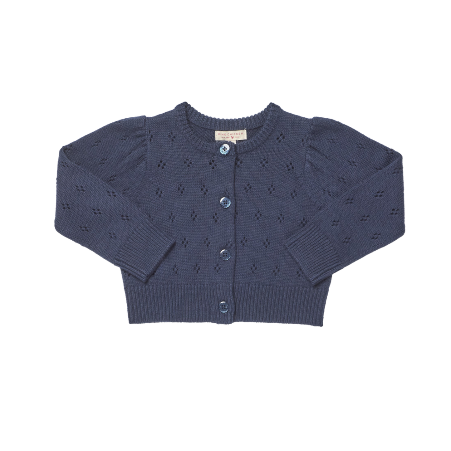 Pink Chicken Navy Connie Long Sleeve Cardigan