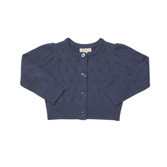Pink Chicken Navy Connie Long Sleeve Cardigan