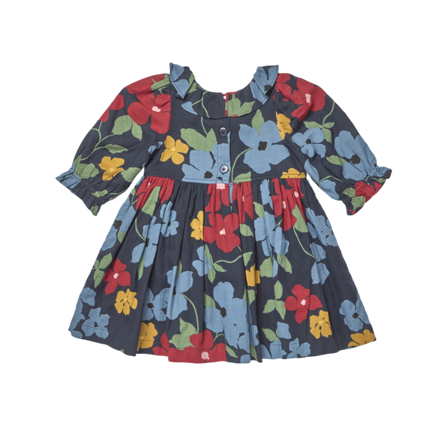 Pink Chicken Navy Amara Hibiscus Floral Dress