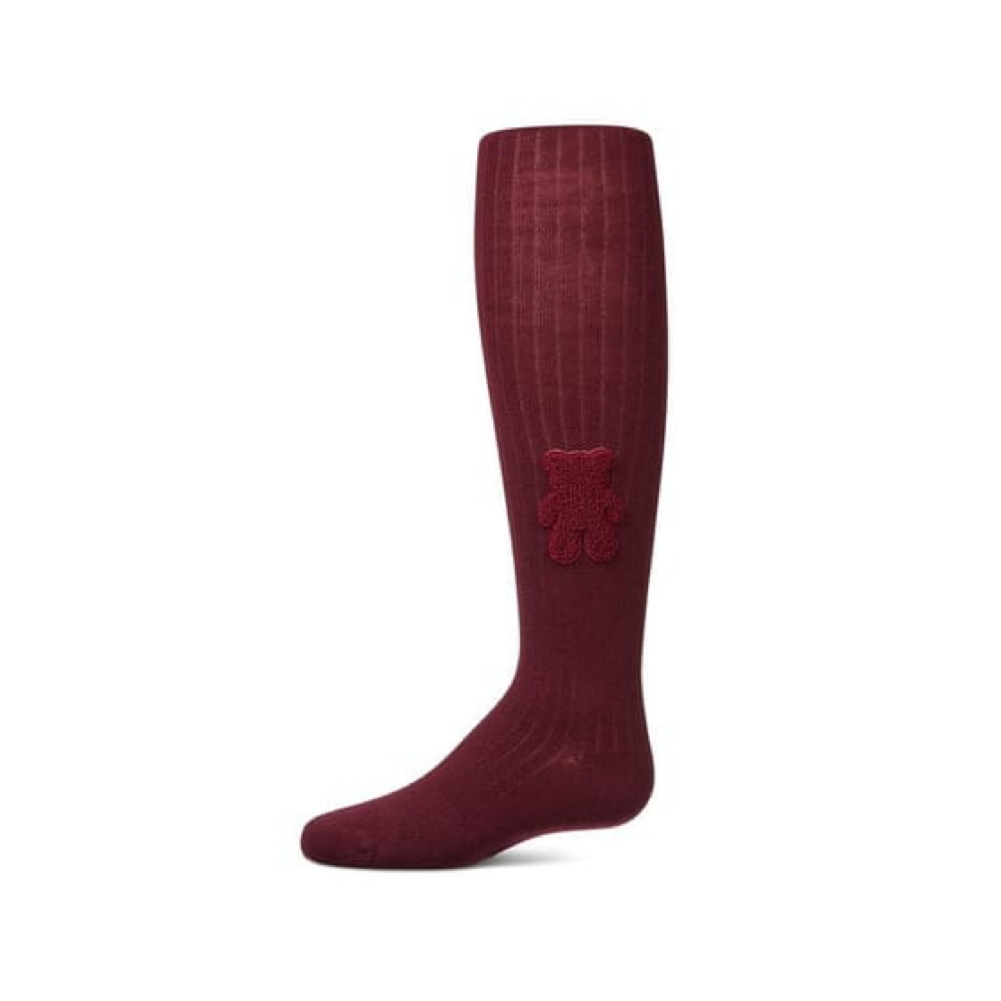 Memoi Burgundy Cozy Cub Cotton Tights