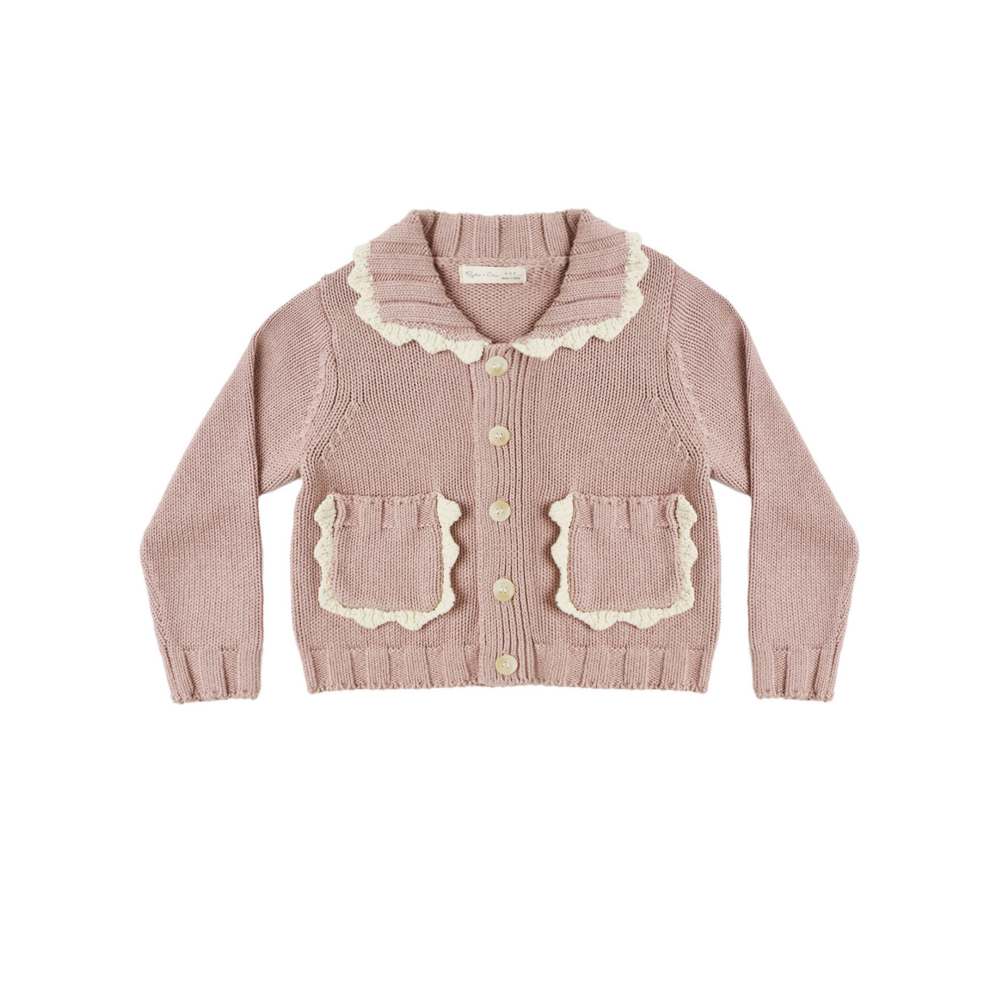 Rylee+Cru Rosewood Collared Long Sleeve Cardigan