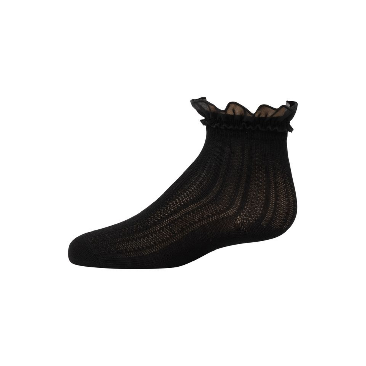 Zubii 9 Black Chiffon Ruffle Ankle