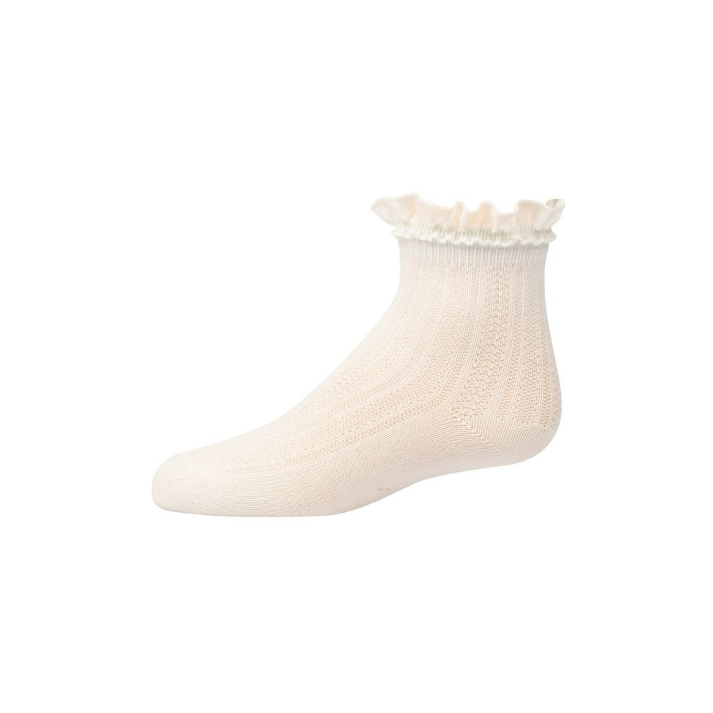 Zubii 63 Vanilla Chiffon Ruffle Ankle