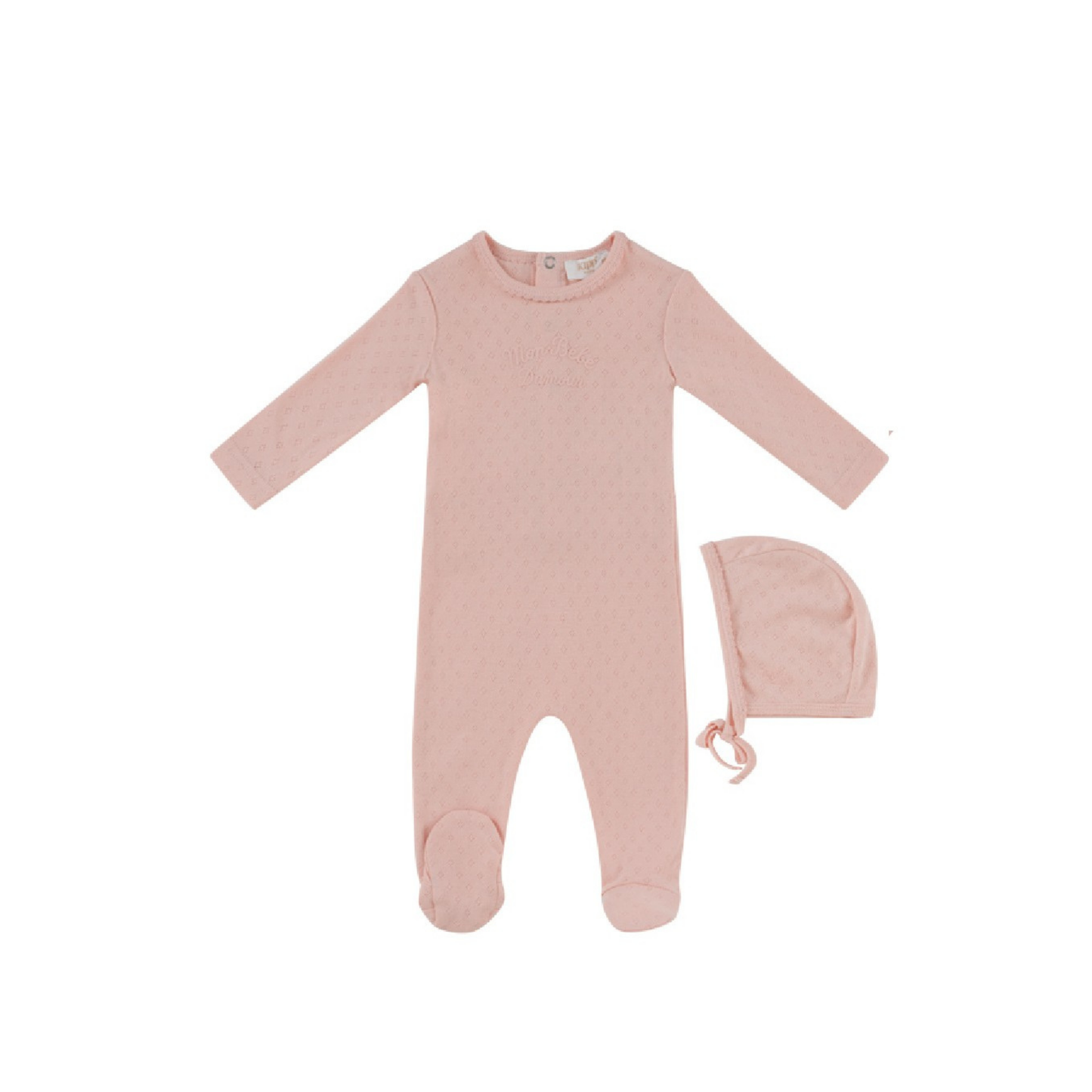 Kipp Baby Pink Mon Bebe Footie & Hat Set