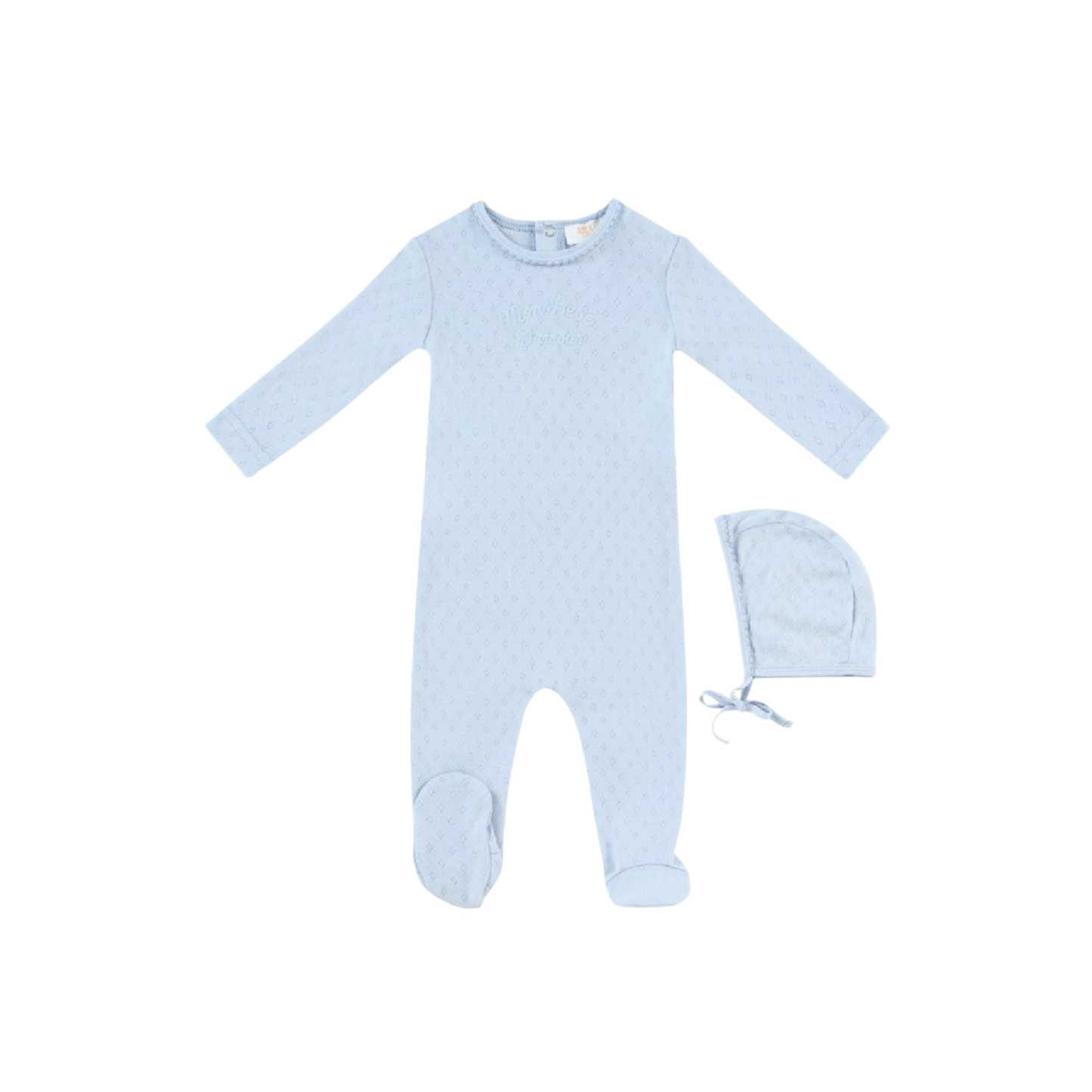 Kipp Baby Blue Mon Bebe Footie & Hat Set