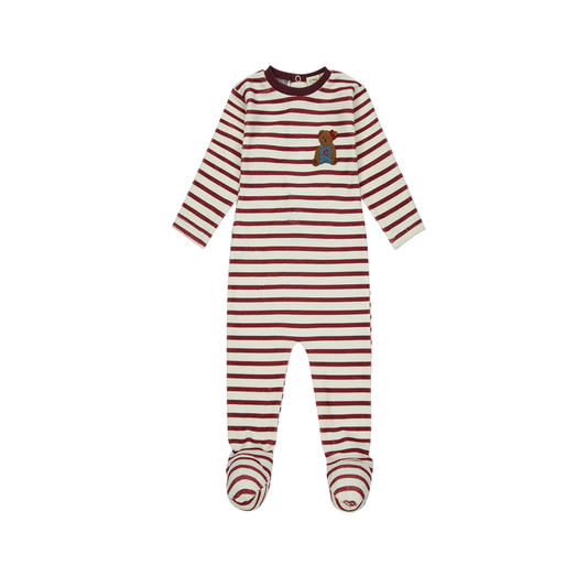 Crew Lounge Maroon Teddy Lounge Footie