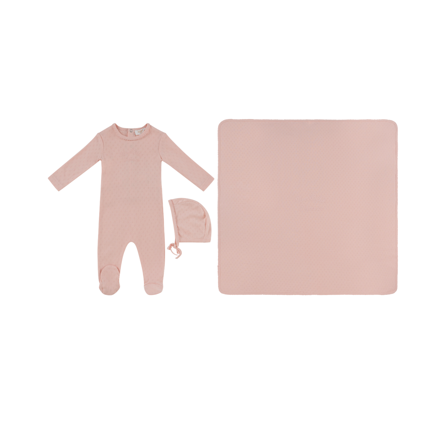 Kipp Baby Pink Mon Bebe Footie Hat & Blanket Set