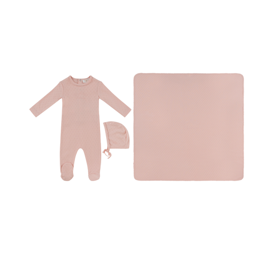 Kipp Baby Pink Mon Bebe Footie Hat & Blanket Set
