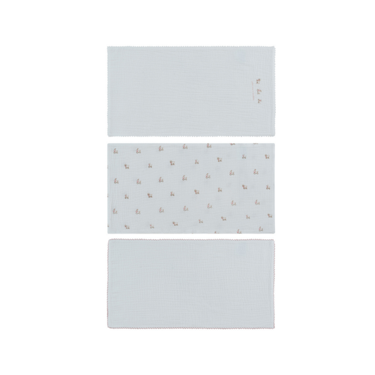 Kipp Baby Pink Petits Amis Burp Cloth Set of 3