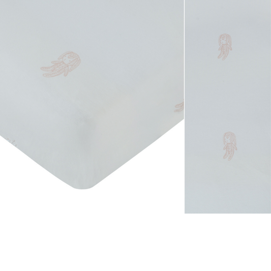 Kipp Baby Pink Atelier Cable Fitted Bassinet Sheet