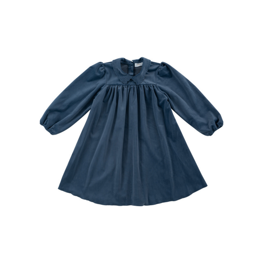 Kipp Blue Nola Velvet Dress