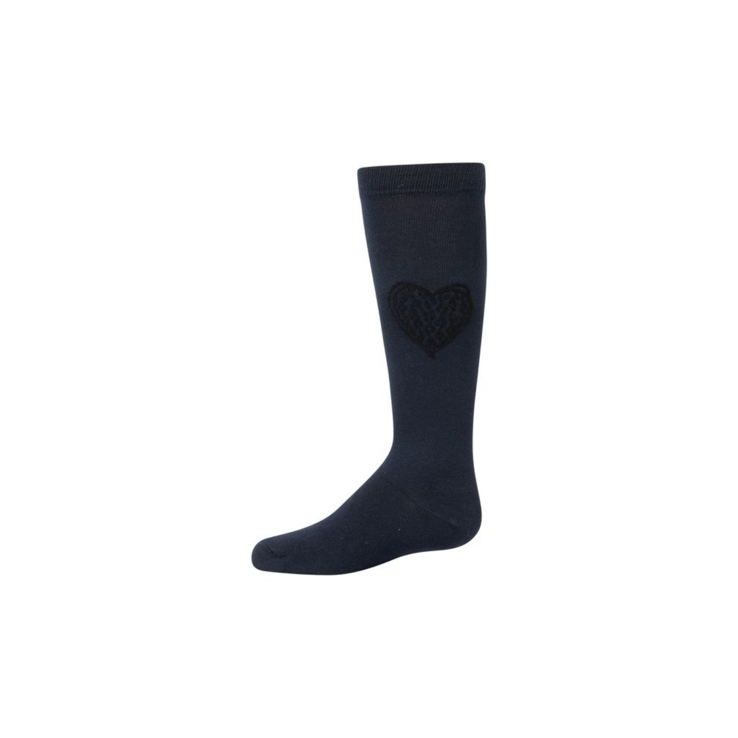 Zubii 8 Navy Velvet Leopard Heart Knee
