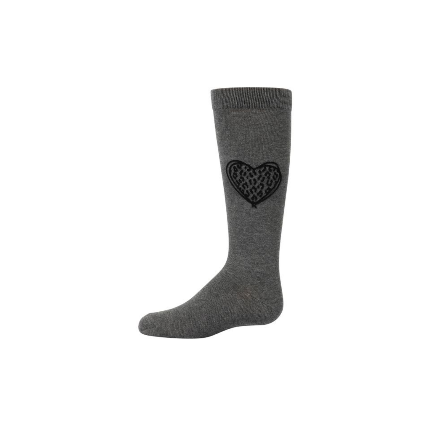 Zubii 288 Charcoal Velvet Leopard Heart Knee