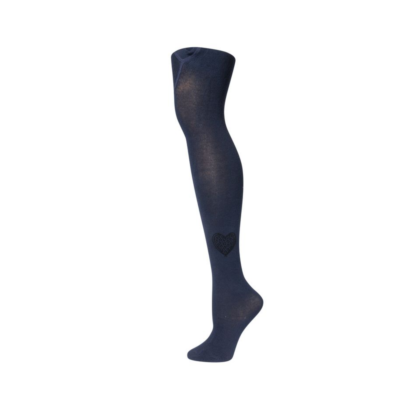 Zubii 8 Navy Velvet Leopard Heart Tights