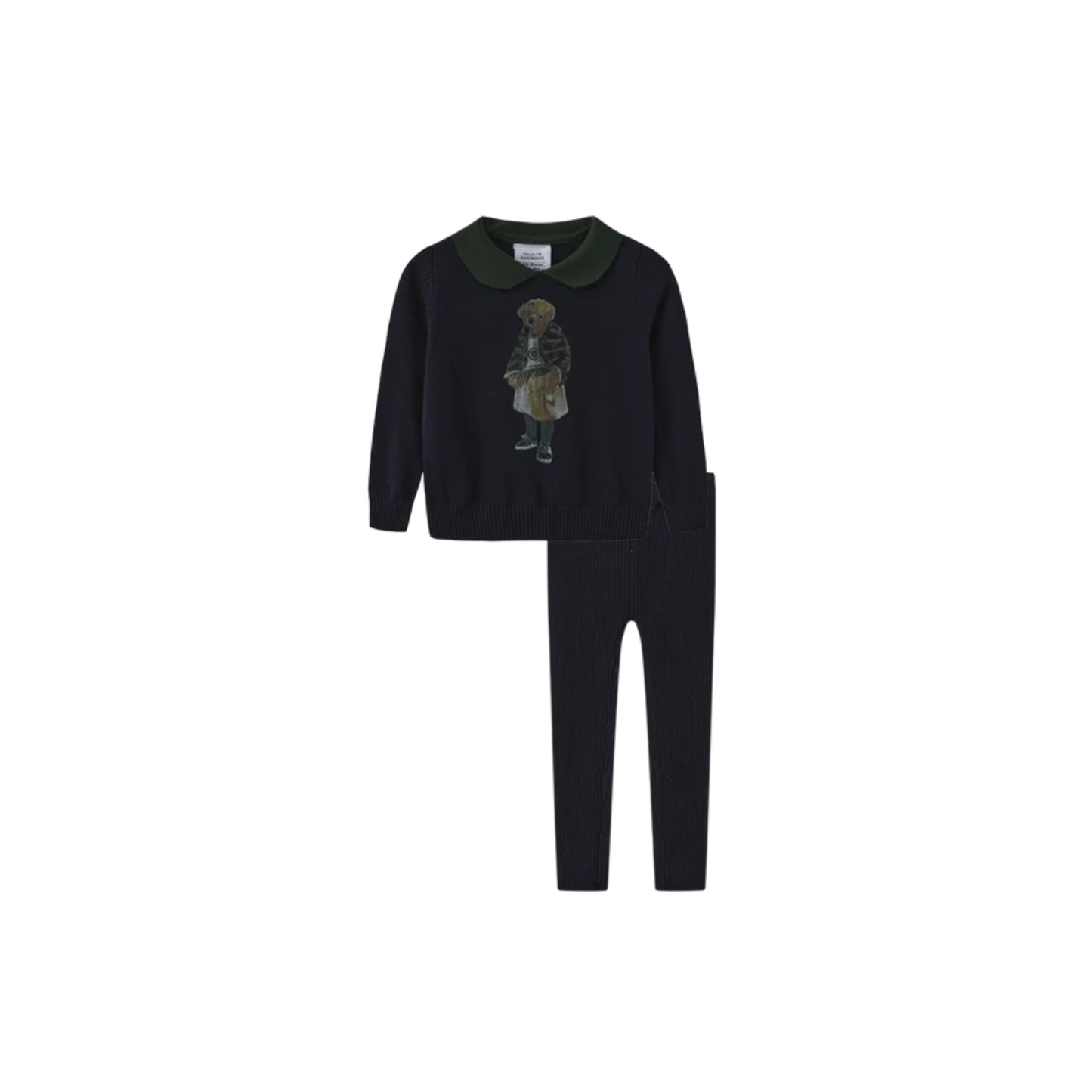 Creative Genius Navy Tanvi Girls Knit Set