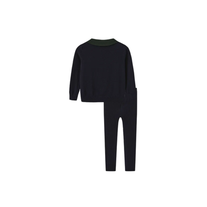 Creative Genius Navy Tanvi Girls Knit Set