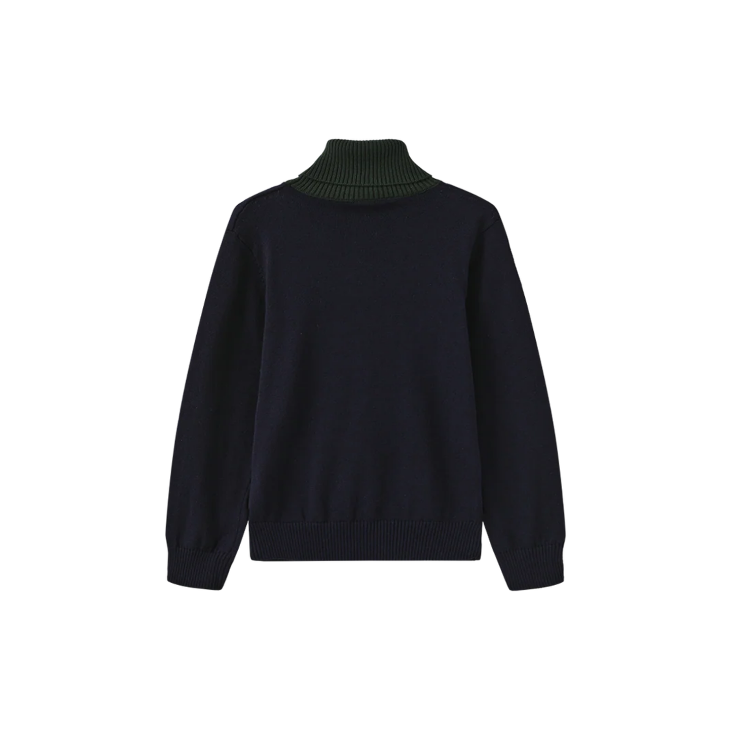 Creative Genius Navy Tanvi Contrast Neck Turtleneck