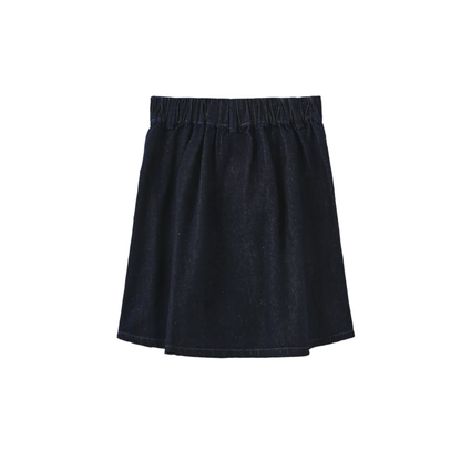 Creative Genius Blue Denim Tanvi Denim Thin Belt Skirt