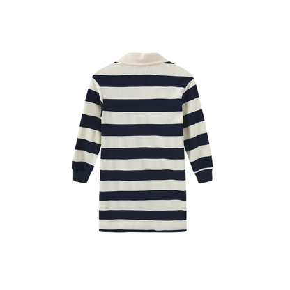 Phil And Phoebe Navy/White Trill Striped Sweatshirt Dress