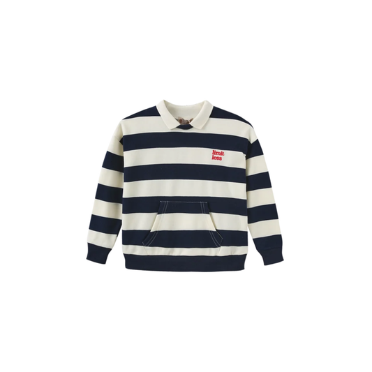 Phil And Phoebe Navy/White Trill Striped Polo